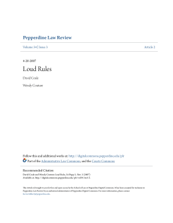 Loud Rules - Pepperdine Digital Commons