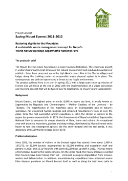 Saving Mount Everest 2011&ndash;2012