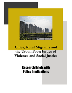 Cities, Rural Migrants and the Urban Poor