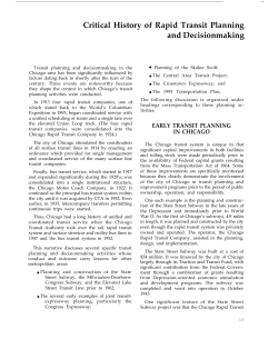 Critical History of Rapid Transit Planning and Decisionmaking