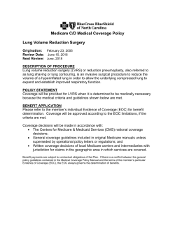 Medicare C/D Medical Coverage Policy Lung Volume