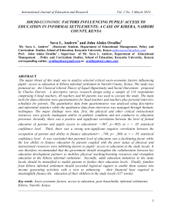 socio-economic factors influencing pupils` access to education in