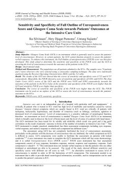 Sensitivity and Specificity of Full Outline of Unresponsiveness Score