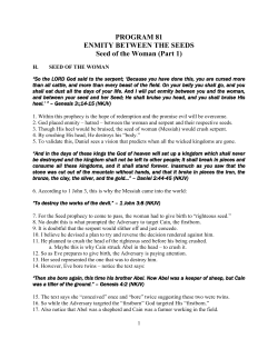 PROGRAM 81 ENMITY BETWEEN THE SEEDS