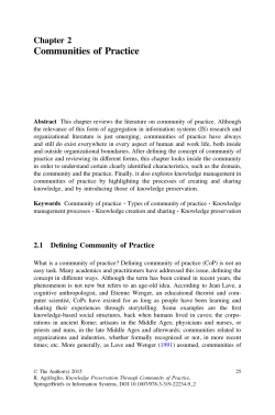 Communities of Practice