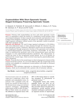 Cryptorchidism With Short Spermatic Vessels: Staged Orchiopexy