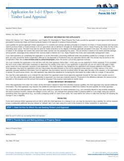 Timber Exemption Form - Houston County Appraisal District