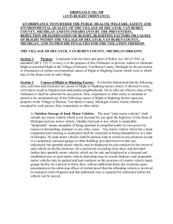 ordinance no. 190 (anti-blight ordinance) an