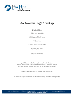 All Occasion Buffet Package