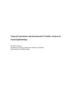 IVs in Social Epidemiology