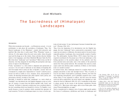 The Sacredness of (Himalayan) Landscapes