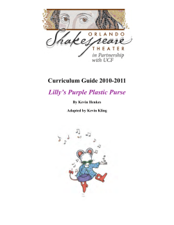 Study Guide - Orlando Shakespeare Theater