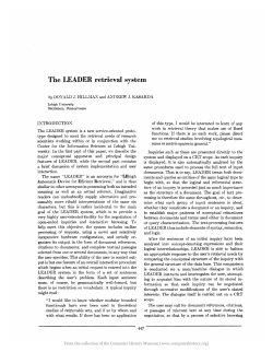 The LEADER retrieval system