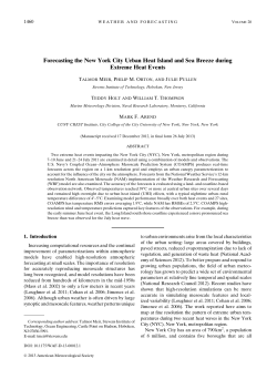 Forecasting the New York City Urban Heat Island and Sea Breeze