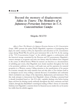 Adios to Tears: The Memoirs of a Japanese