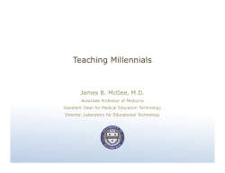 Teaching and Learning for the Millennial Generation