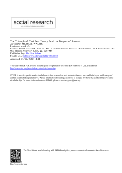 The Triumph of Just War Theory (and the Dangers of Success