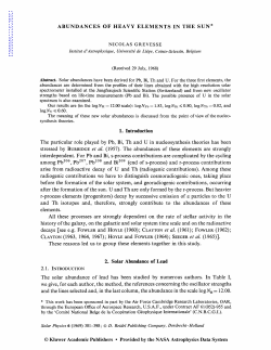 Abundance of heavy elements in the sun - FG