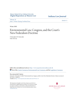 Environmental Law, Congress, and the Court`s New Federalism