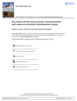 The future of the marine Arctic: environmental and resource
