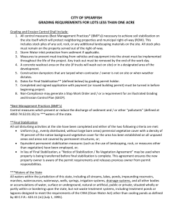 city of spearfish grading requirements for lots less than one acre