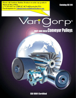 VAN GORP® conveyor pulleys - Goodyear Rubber Products, Inc.