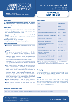 www.aerosol.cz Technical Data Sheet No.: 64 PU FOAM 2K HAND