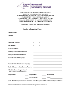Contractor or Vendor Information Form