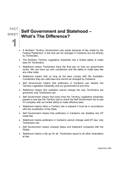 Self Government and Statehood &ndash; What`s The Difference?