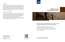 Financial Sector Development, Economic Growth, and Poverty