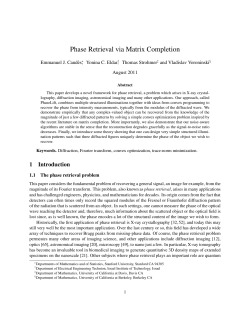 Phase Retrieval via Matrix Completion