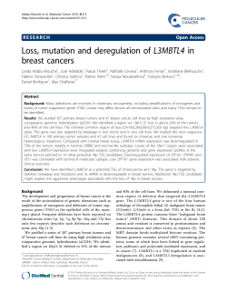 Loss, mutation and deregulation of L3MBTL4 in