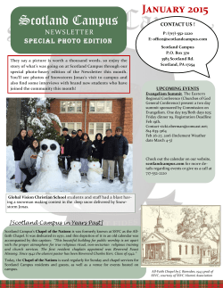 Scotland Campus Newsletter Jan 2016