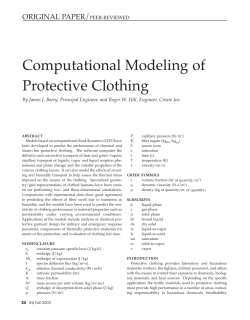 Computational Modeling of Protective Clothing