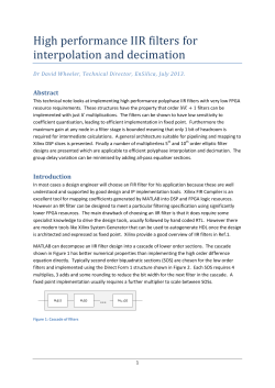 High performance IIR filters for interpolation and decimation