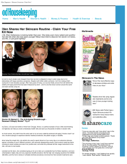 Ellen Shares Her Skincare Routine