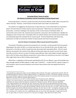 Increasing Victims` Access to Justice: The Statute of Limitations and