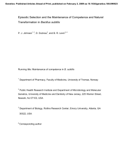 Episodic Selection and the Maintenance of Competence