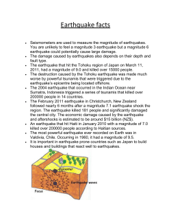 Earthquake facts Morgan Dillon Hilton