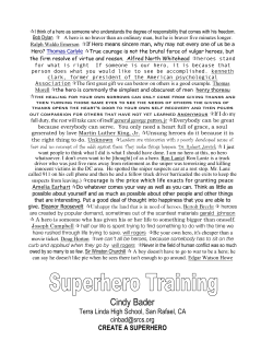 Superhero curriculum - Canadian Student Leadership Association