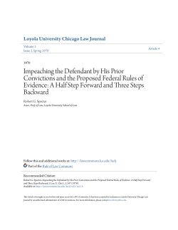 Impeaching the Defendant by His Prior