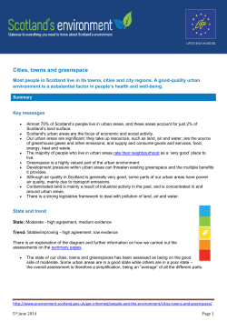 Cities, towns and greenspace - Scotland`s Environment Web