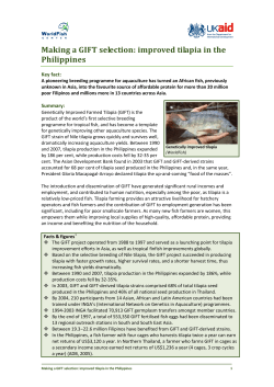 Making a GIFT selection: improved tilapia in the Philippines