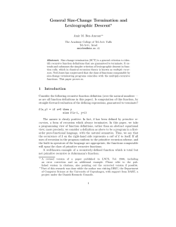 General Size-Change Termination and Lexicographic Descent