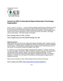 Lecture by CEO of International Space Exploration Technology
