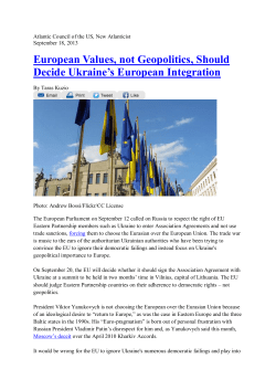 European Values, not Geopolitics, Should Decide