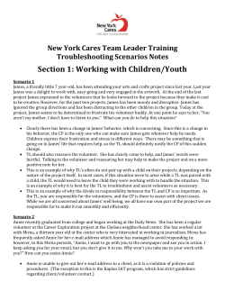 Scenarios Training Notes