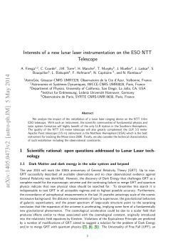 Interests of a new lunar laser instrumentation on the ESO NTT