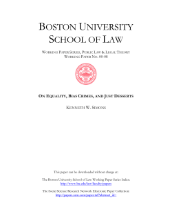 On Equality, Bias Crimes, and Just Deserts