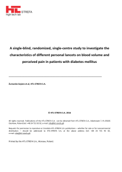 A single-blind, randomized, single-centre study to